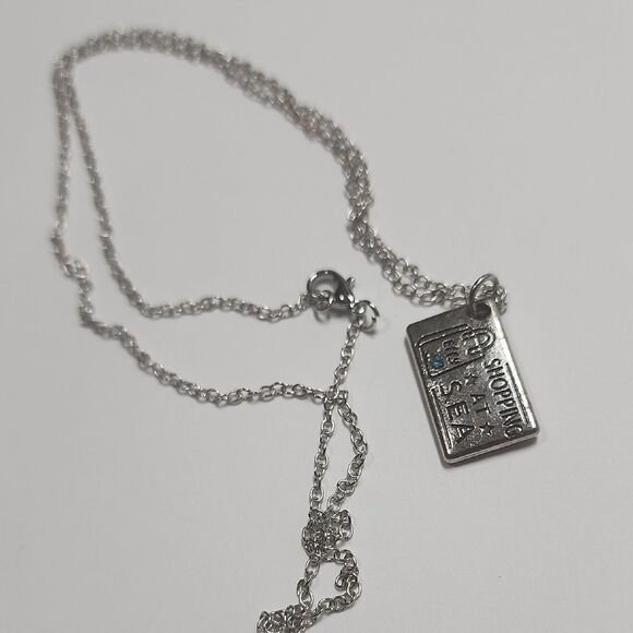 Effy Silver Tone Chain Necklace with Pendant Shopping At Sea - Picture 1 of 4